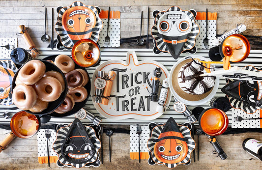 Trick or Treat Shaped Bamboo Tray - Jennie Dots