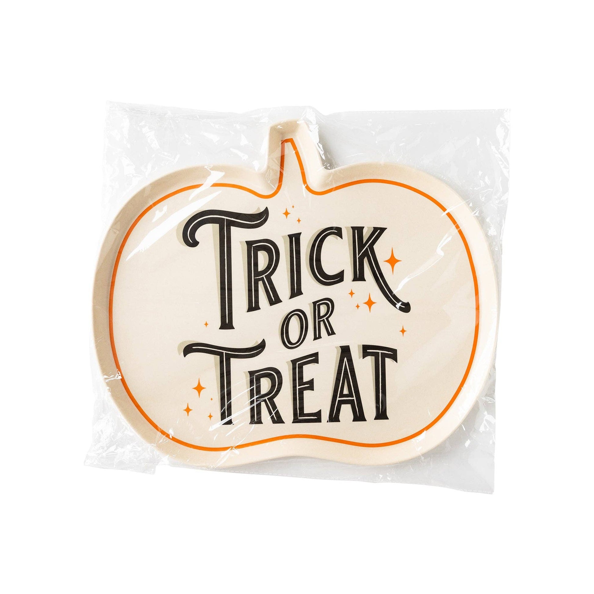 Trick or Treat Shaped Bamboo Tray - Jennie Dots