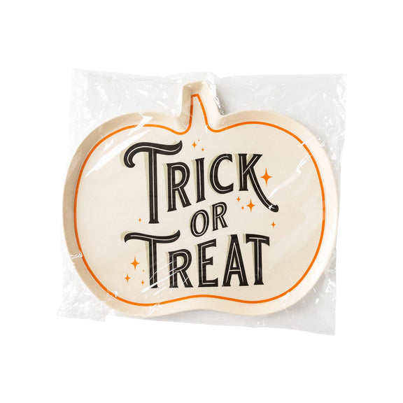 Trick or Treat Shaped Bamboo Tray - Jennie Dots
