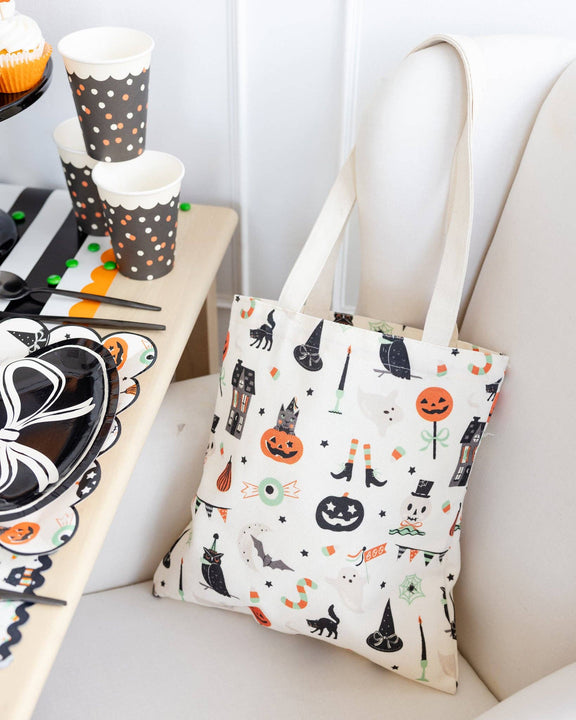 Tricks & Treats Canvas Tote Bag - Jennie Dots