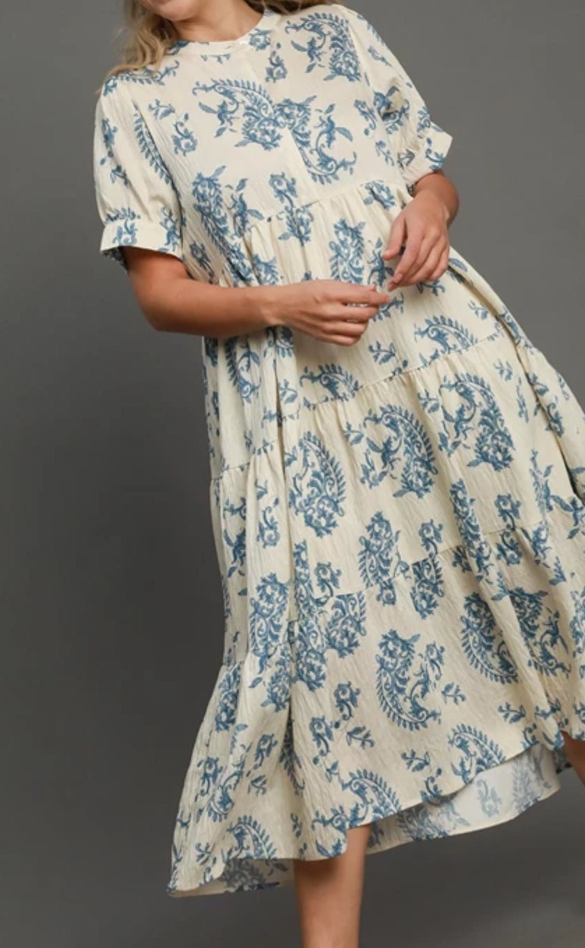 Short Sleeve Midi Dress | Women's Midi Dress | Jennie Dots