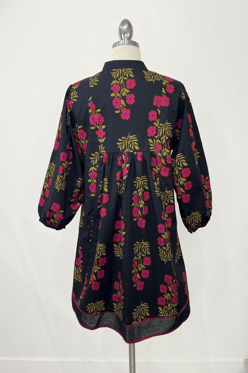 Umgee Floral Babydoll Dress - Black Mix - Jennie Dots