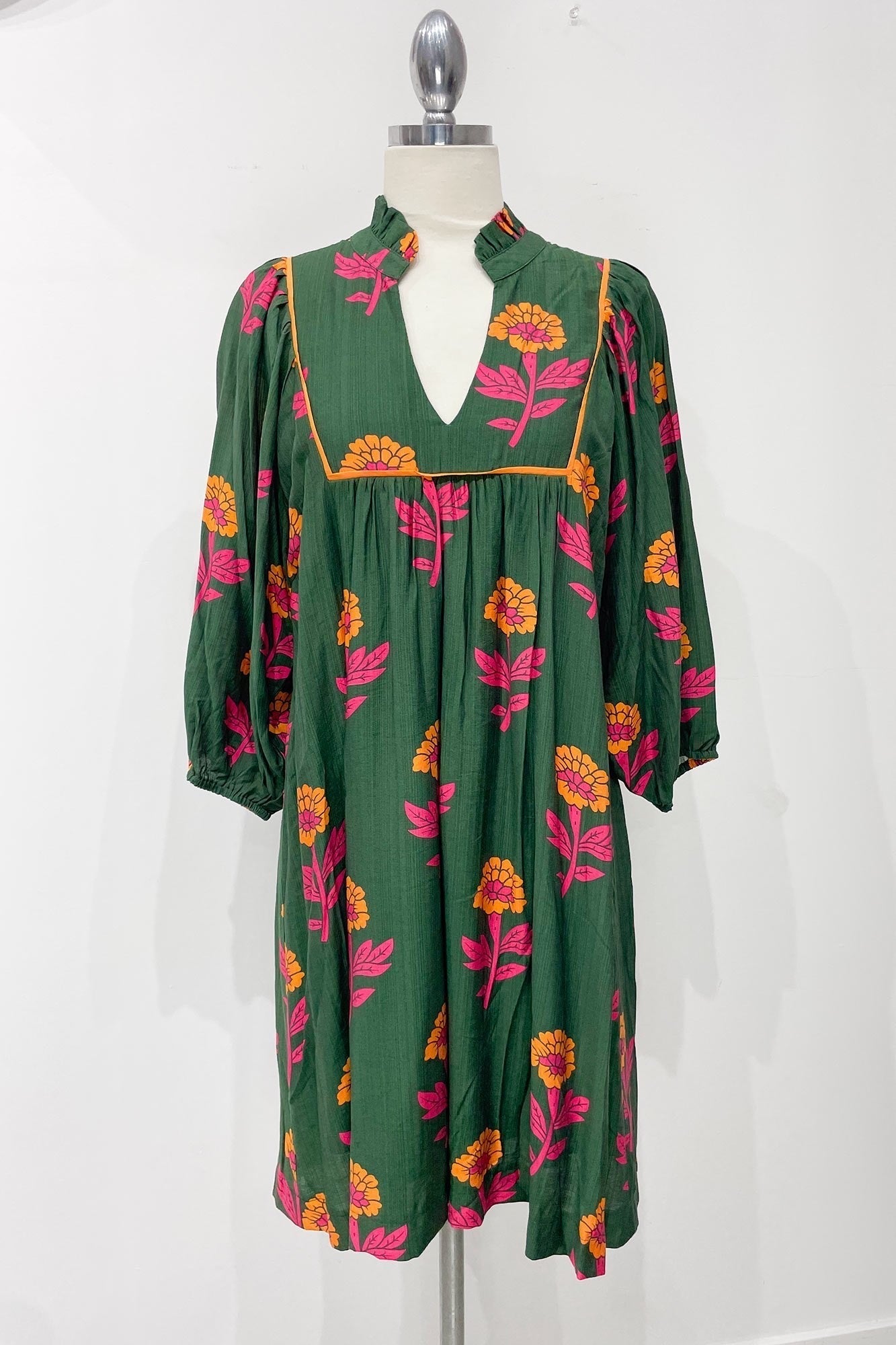 Umgee Floral Babydoll Tunic Dress - Jennie Dots