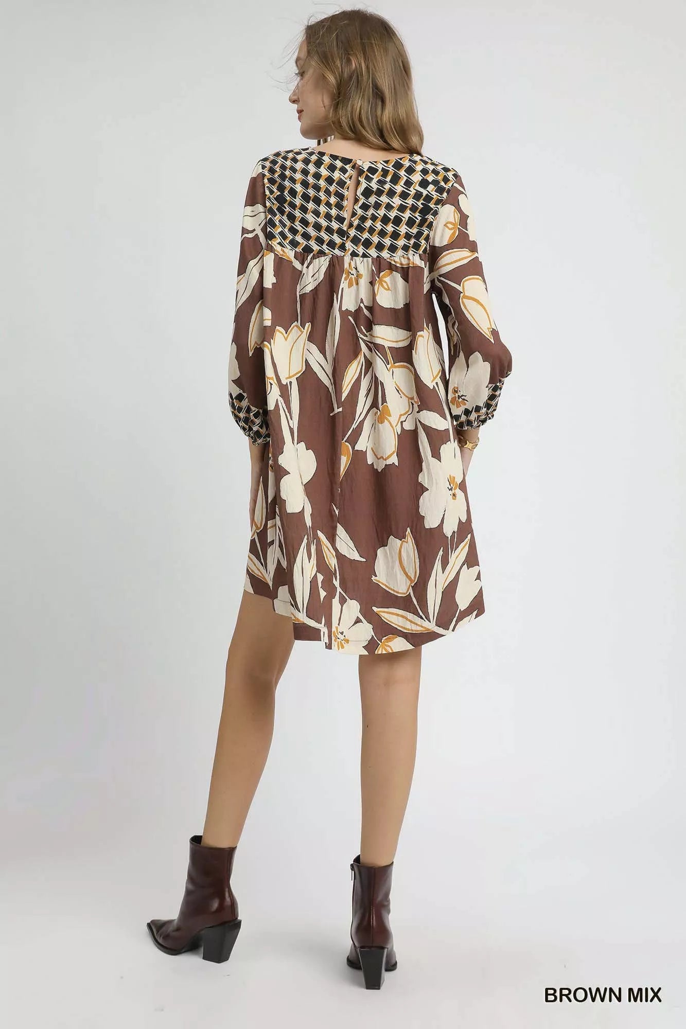 Umgee Floral High - Low Babydoll Dress - Jennie Dots
