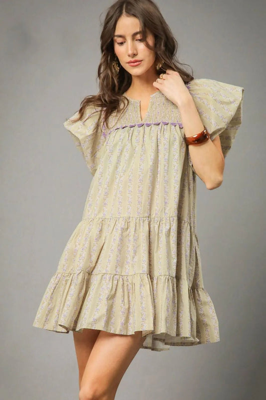 Tiered Mini Dress | Floral Mini Dress | Jennie Dots