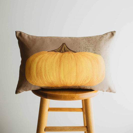 UniikPillows - Primitive Flat Fall Pumpkin Lumbar Pillow | 18x12 - Jennie Dots