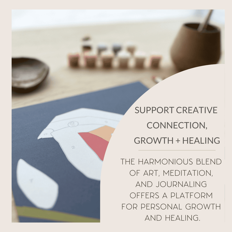 Vibrant Butterflies Meditative Art Paint by Number Kit with supplies and inspirational message.