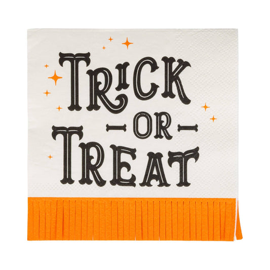 Vintage Trick or Treat Cocktail Napkin - Jennie Dots