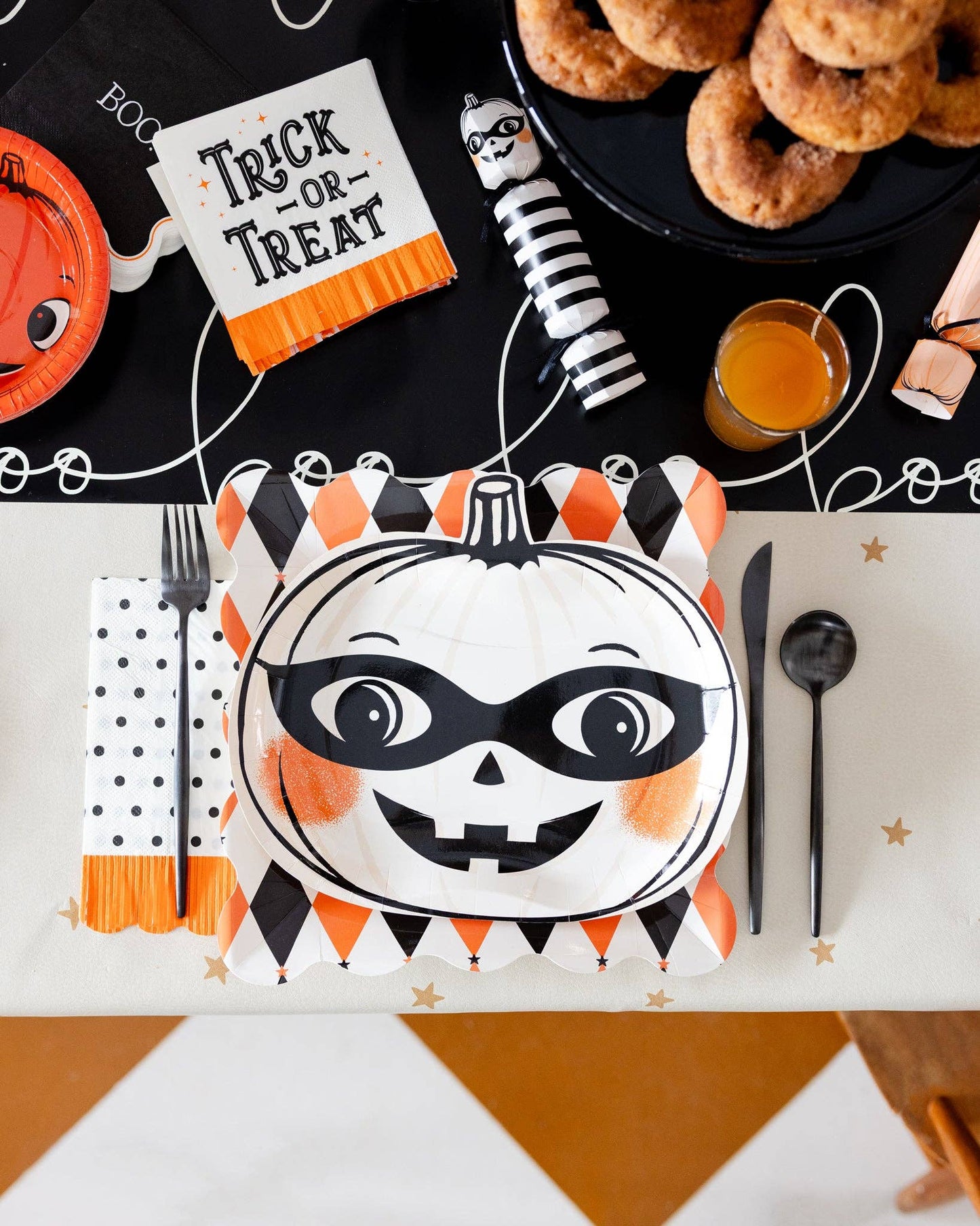 Vintage Trick or Treat Cocktail Napkin - Jennie Dots