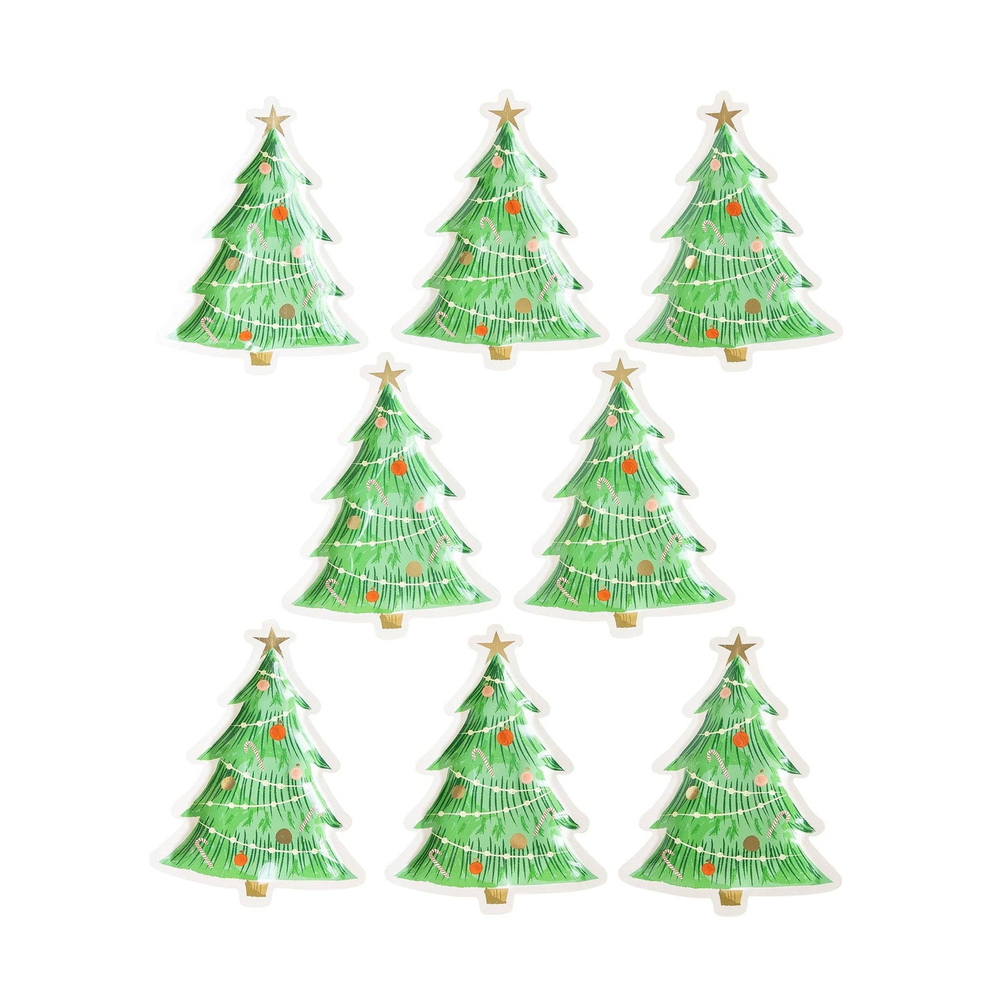 Watercolor Tree Shaped Paper Plate - Jennie Dots