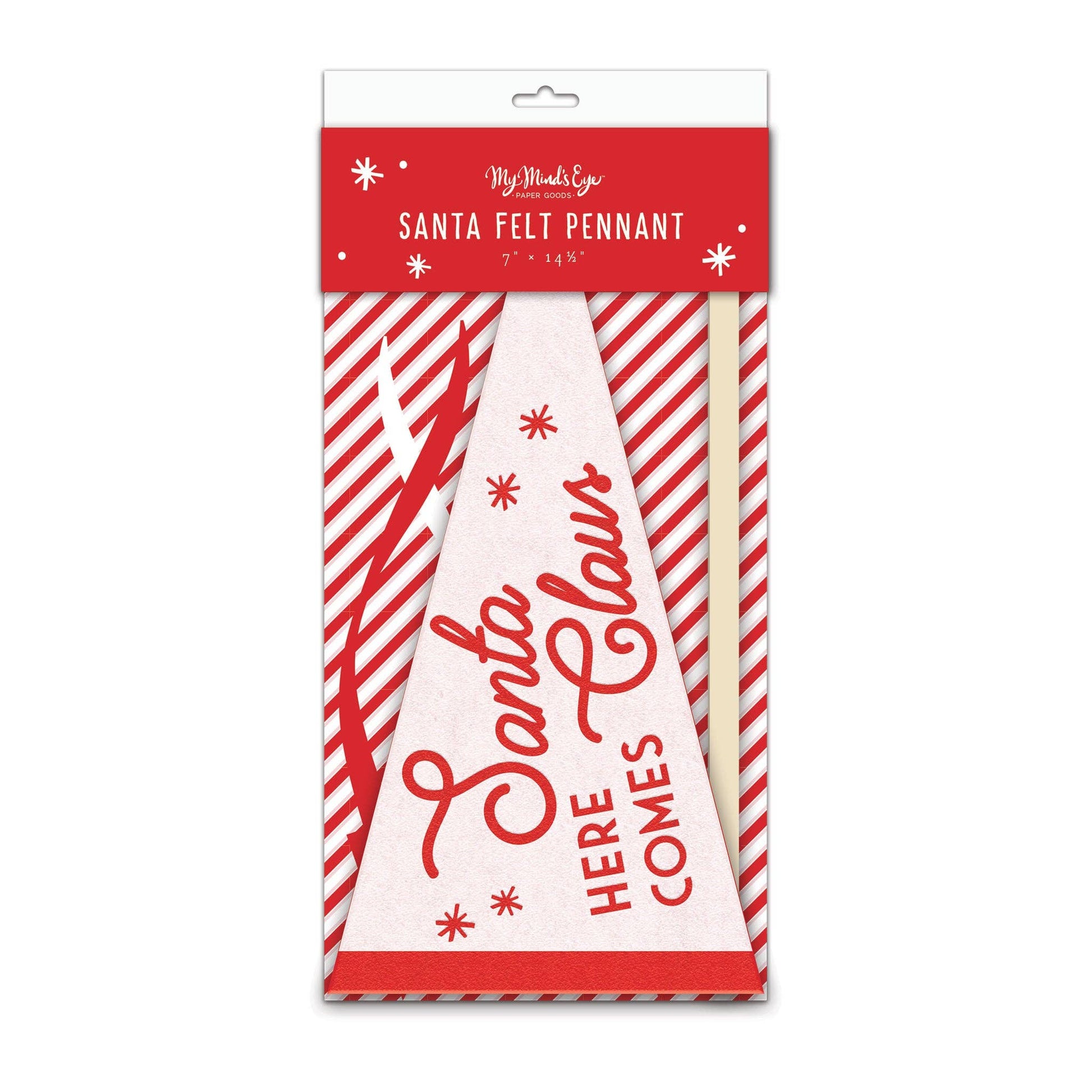 Whimsy Santa Felt Pennant Banner - Jennie Dots