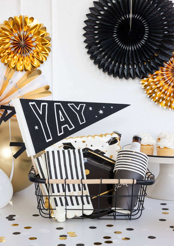 YAY Graduation Felt Pennant Banner - Jennie Dots